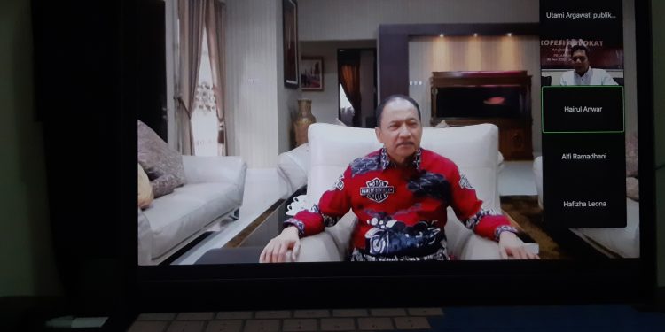 Suhartoyo Bahas Hukum Acara Pengujian Undang-Undang bagi PKPA FH UNAND