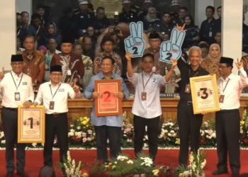 Foto pasangan capres dan cawapres pada Pemilu 2024