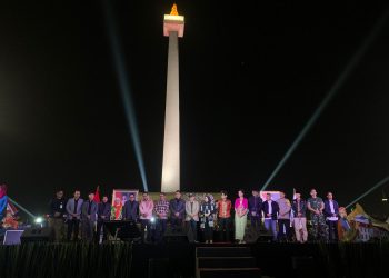 KI DKI Jakarta Hadiri Peluncuran Tahapan Pilgub Jakarta 2024 di Monas