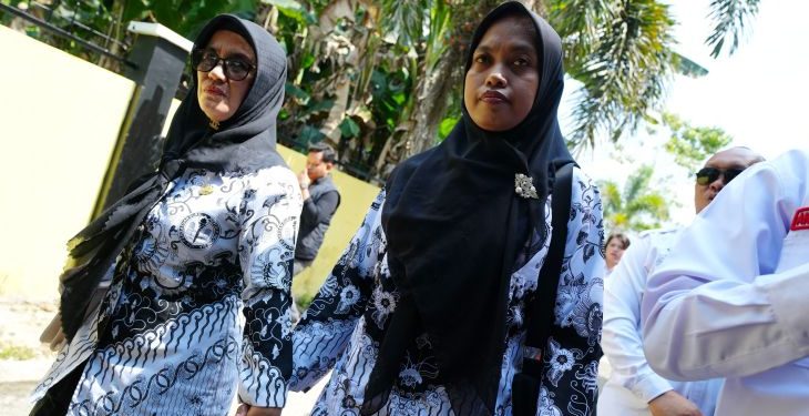 Supriyani, guru honorer yang diduga melakukan tindak kekerasan ke siswa.